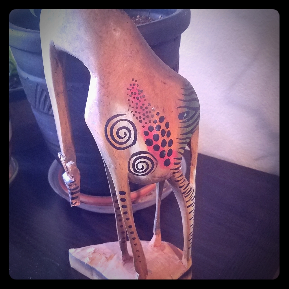 Hand crafted wooden giraffe!